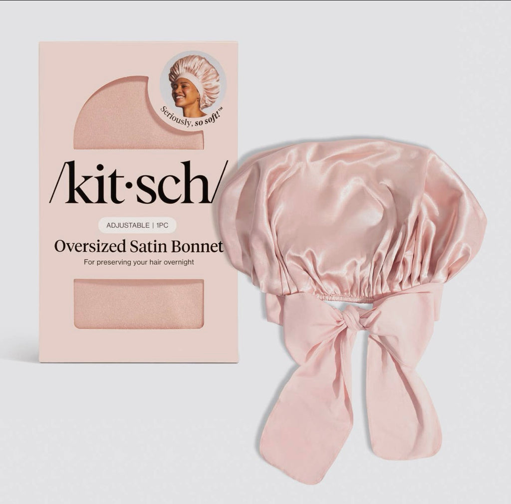 Bonnet en satin Kit-Sch rose