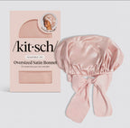 Bonnet en satin Kit-Sch rose