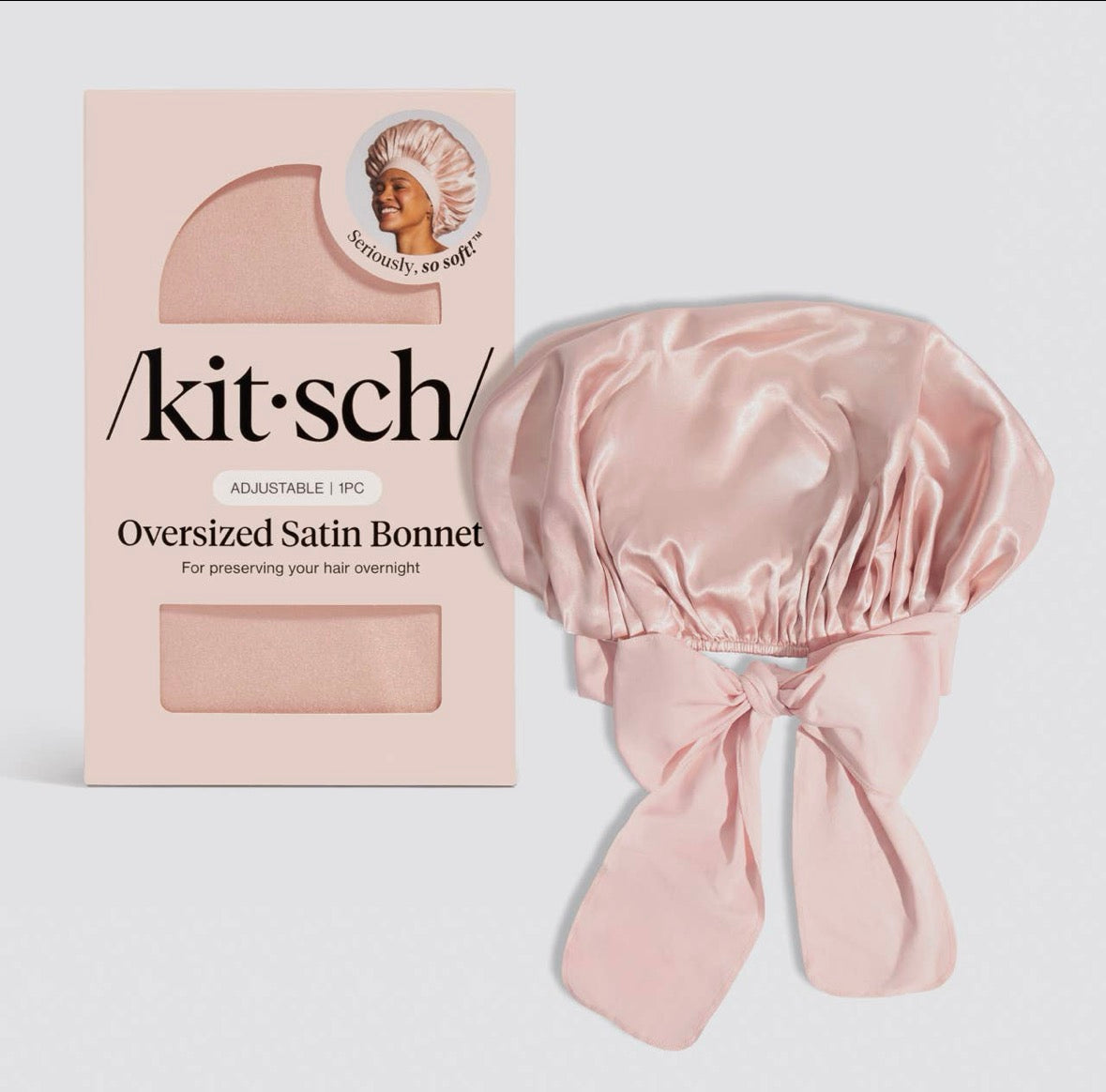 Bonnet en satin Kit-Sch rose