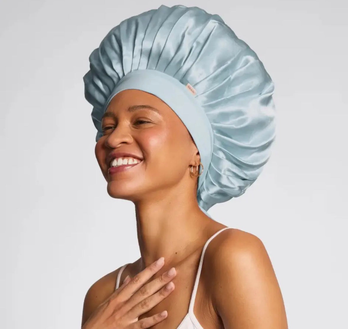 Bonnet en Satin Kit-Sch Bleu
