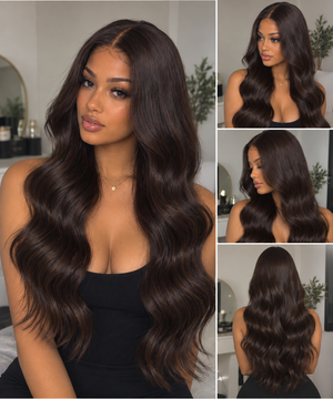 Sixtine — Wig glueless châtain lisse (3)