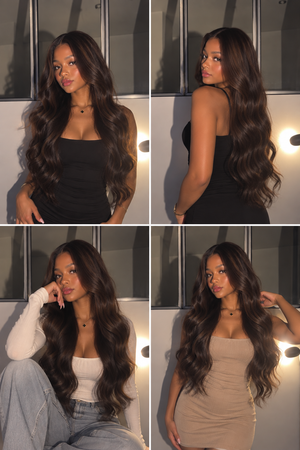 Apolline — Wig glueless brun lisse (142)