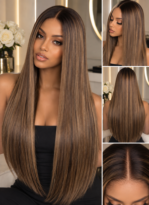 Salomé — Wig glueless mèches miel longue (309)