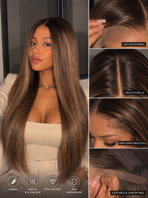Salomé — Wig glueless mèches miel longue (309)
