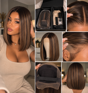 Joséphine — Wig glueless mèches miel (309)