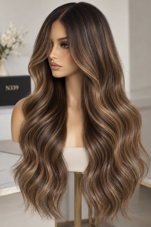 Alix — Wig glueless ombré chocolat (N339)